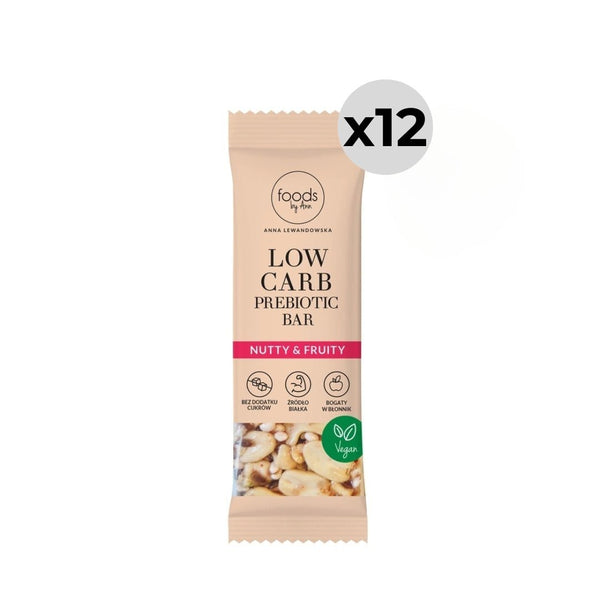 Low Carb Prebiotic Bar -  Nutty & Fruity 35g x12