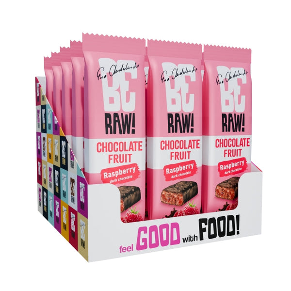 Chocolate Fruit Bar - Raspberry Dark chocolate 40g x15