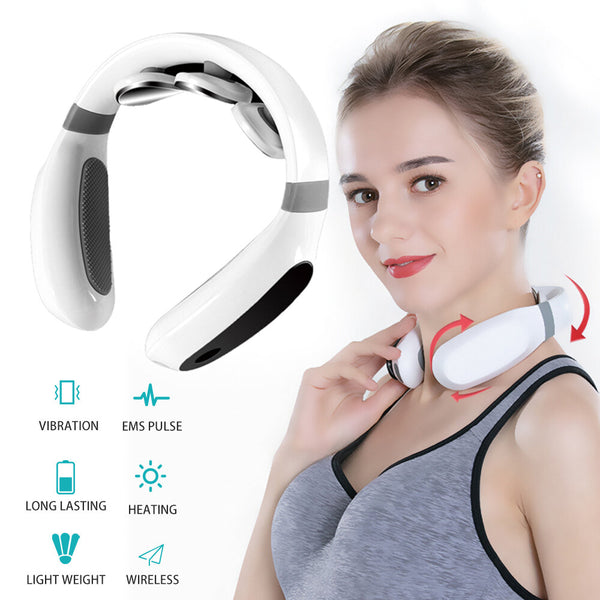 Inoly HZ-INECK-2 NECK MASSAGER EMS Vibration USB White