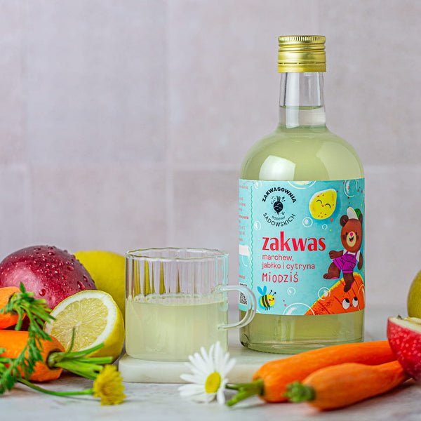 Carrot Kvass with Apple & Lemon - Honey Bear 500ml