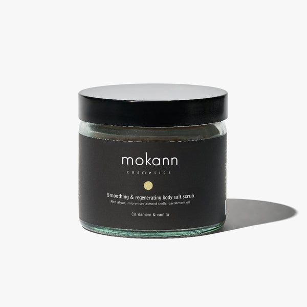 Wygładzający i regenerujący peeling solny do ciała KARDAMON I WANILIA 300g