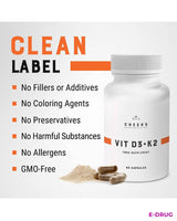 Vitamins D3+K2 The Biologically Active Vitamin Complex Cheers - E-Drug