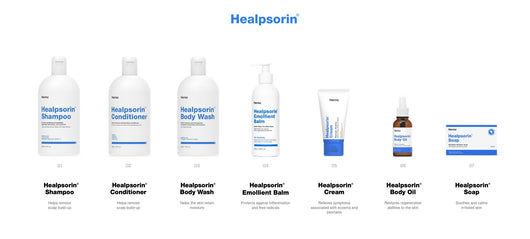 Hermz Healpsorin Cream 50ml for Psoriasis, Eczema, Rosacea and Dermatitis Hermz