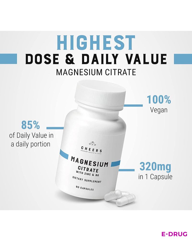 Magnesium Citrate with Zink and B6 from Cheers - E-Drug