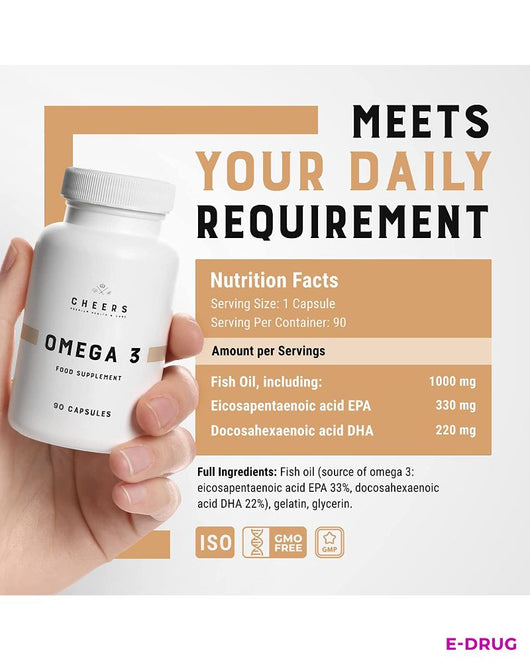 Omega3 Fatty Acids - Essential Brain and Body Support from Cheers - E-Drug