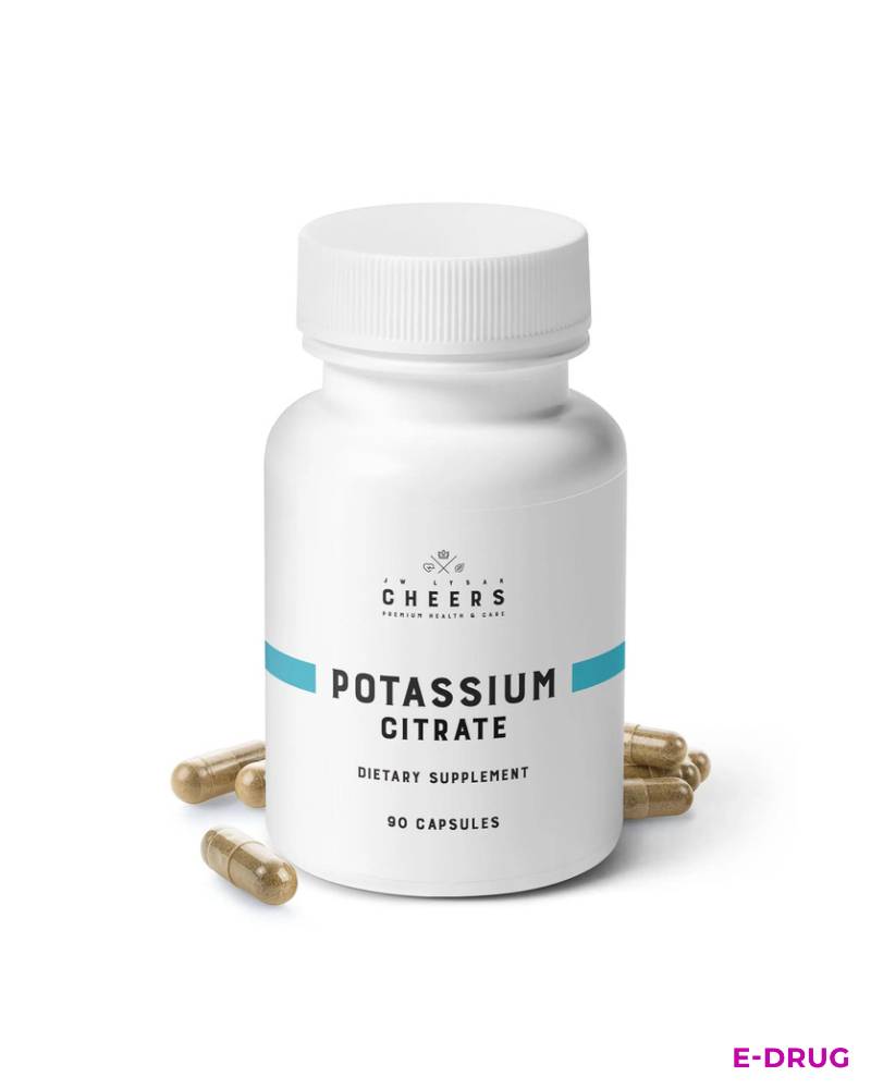 Potassium Citrate Capsules 333mg Highly Bioavailable, Organic Form - E-Drug