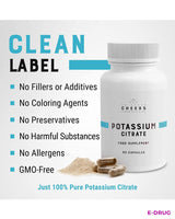 Potassium Citrate Capsules 333mg Highly Bioavailable, Organic Form - E-Drug