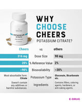 Potassium Citrate Capsules 333mg Highly Bioavailable, Organic Form - E-Drug