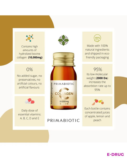 Primabiotic Collagen Drink 10.000 mg Natural with Vitamins Primabiotic